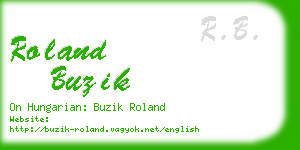 roland buzik business card